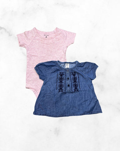 petit lem/baby b'gosh ♡ 24 mo ♡ top & bodysuit bundle