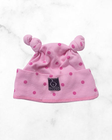 julie thibault ♡ 3 mo ♡ polka dot knotty hat