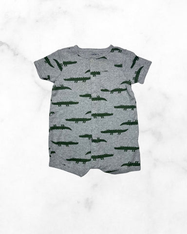 carters ♡ 12 mo ♡ alligator snap short romper