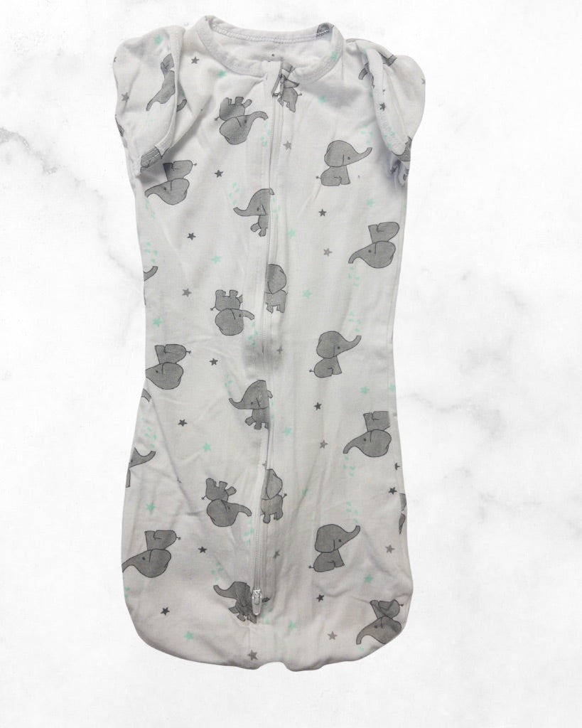 aiden & anais ♡ 0-3 mo ♡ elephant zip lightweight cotton sleep sack