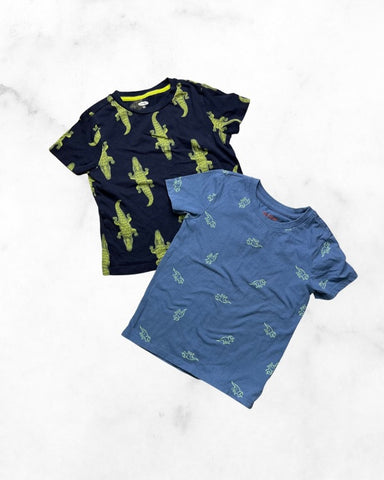 old navy/cat & jack ♡ 5t ♡ gator & dino t-shirt bundle