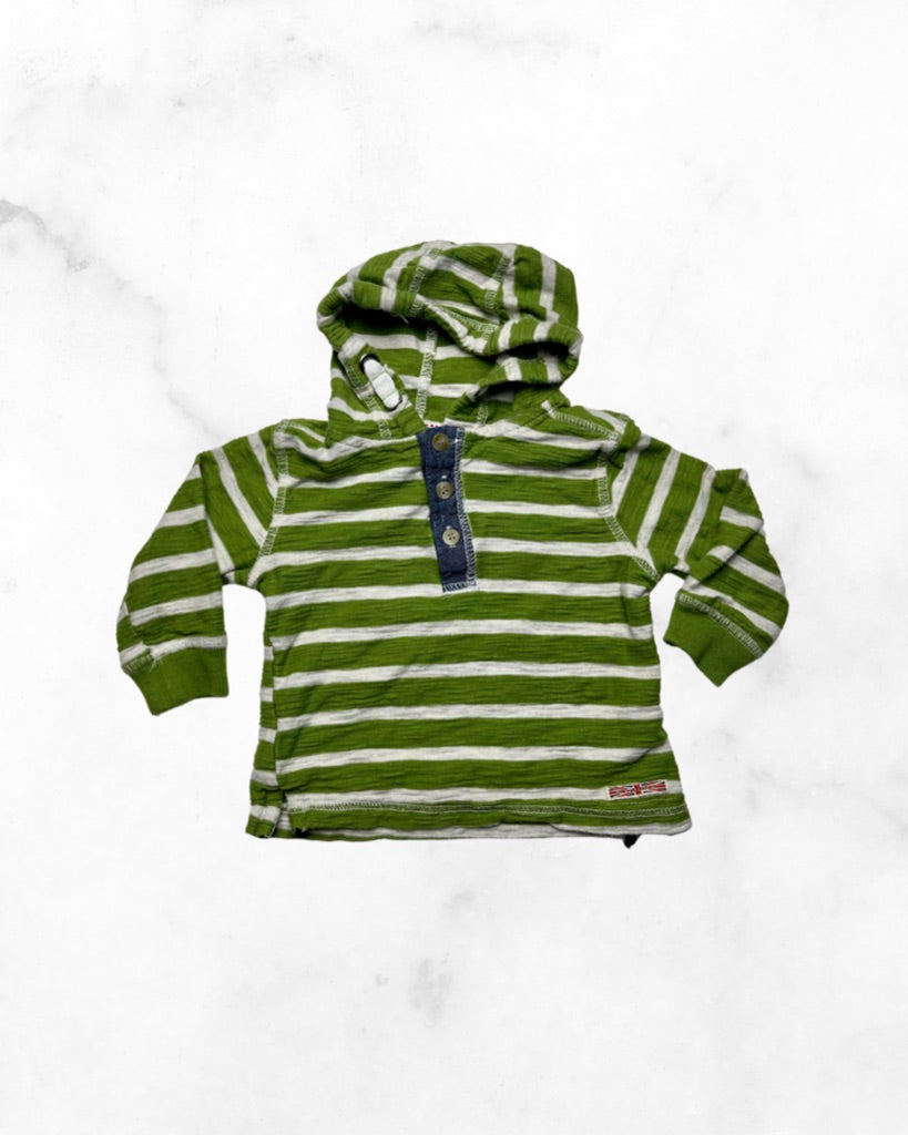 hudson ♡ 12 mo ♡ henley hooded long sleeve