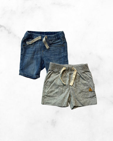 gap ♡ 3-6 mo ♡ jean & cotton short bundle