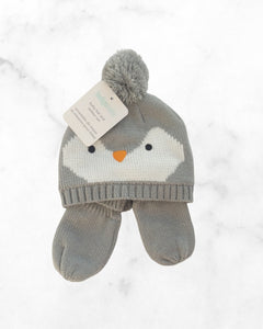 indigo ♡ 6-12 mo ♡ knit penguin hat & mitten set