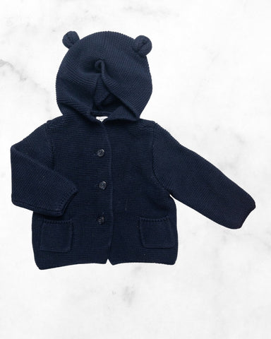 gap ♡ 6-12 mo ♡ hooded knit button sweater