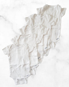 gerber ♡ 0-3 mo ♡ 5- pack short sleeve bodysuit bundle