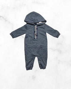 calvin klein ♡ 3-6 mo ♡ half zip hooded romper