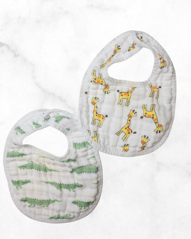 aden & anais ♡ o/s ♡ animal muslin bib bundle