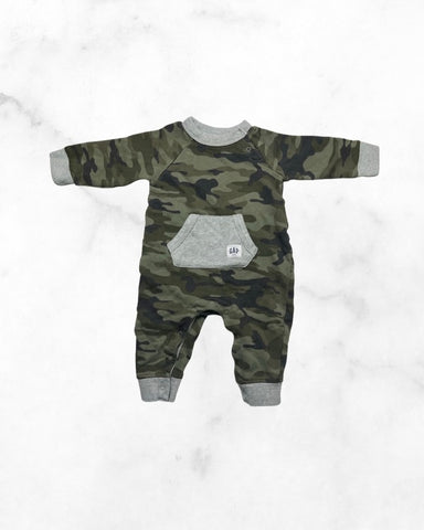 gap ♡ 6-12 mo ♡ camo terry sweatshirt romper