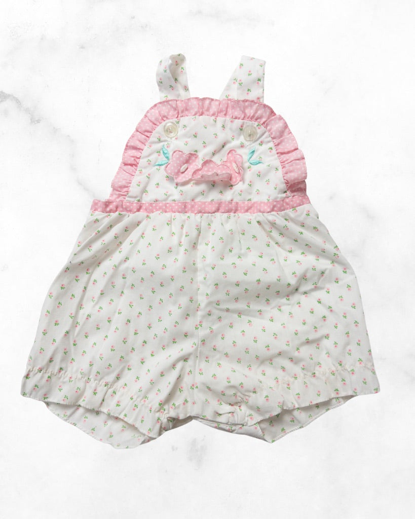 tiny tots ♡ 12 mo ♡ lightweight floral romper overalls