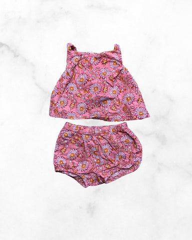 gap ♡ 3-6 mo ♡ pink floral tank & bloomer set