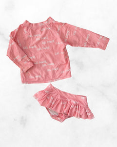 dot australia ♡ 2t ♡ girl power 2-piece rash guard swim set