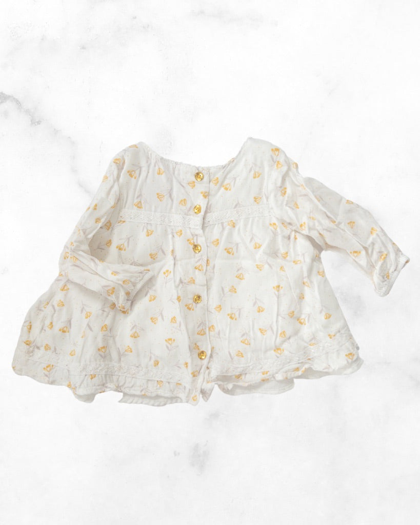 catherine malandrino ♡ 6-9 mo ♡ long sleeve button up floral shirt
