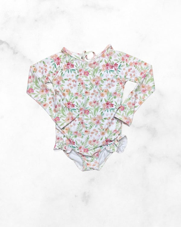 current tyed ♡ 4-5Y ♡ floral long sleeve swim suit