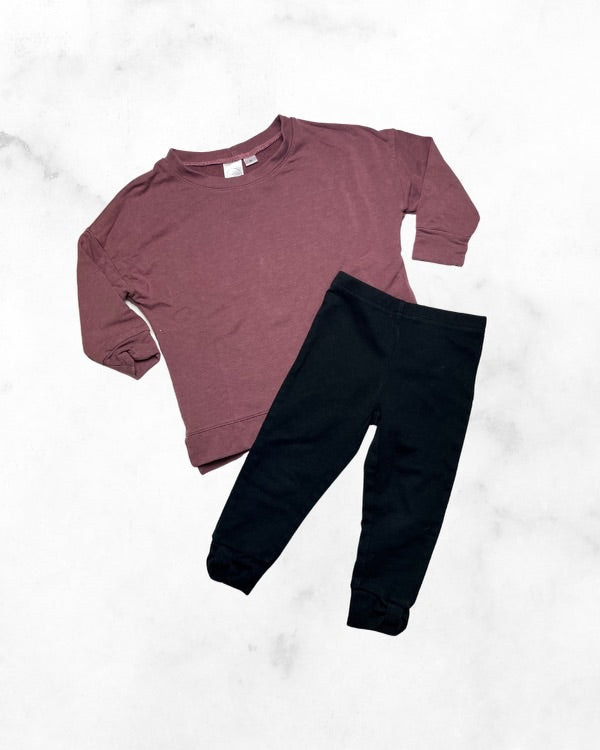 everlee baby/habitual ♡ 2t ♡ longline long sleeve crew & cuffed leggings set