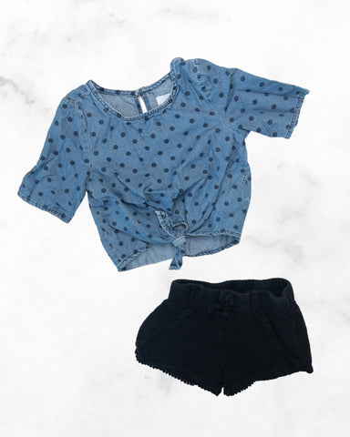 old navy ♡ 18-24 mo ♡ tie shirt & short set