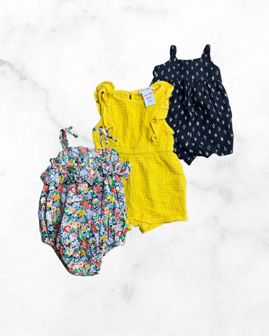 Joe fresh/old navy ♡ 3-6 mo ♡ summer romper bundle