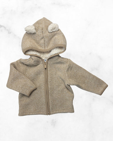 gap ♡ 6-12 mo ♡ cozy zipper sweater w sherpa lining