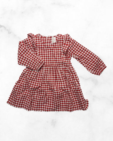 h&m ♡ 9-12 mo ♡ lightweight red checkered dress