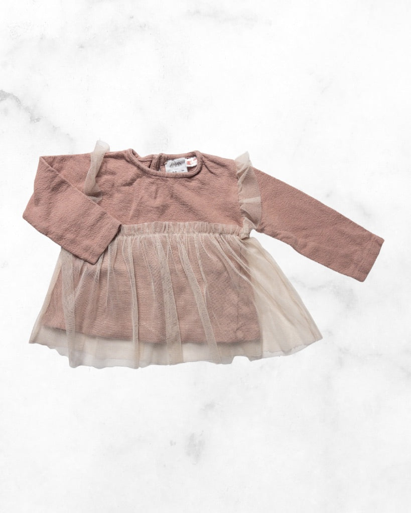 zara ♡ 6-9 mo ♡ tulle long sleeve top