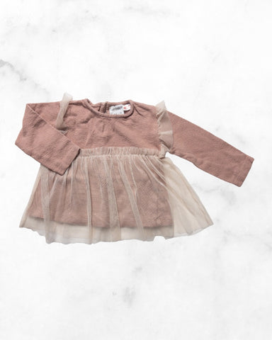 zara ♡ 6-9 mo ♡ tulle long sleeve top
