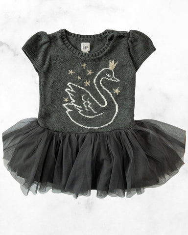 gap ♡ 18-24 mo ♡ knit swan tutu dress