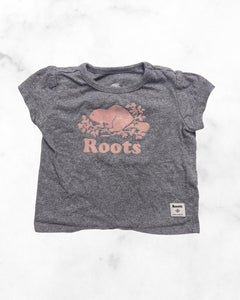 roots ♡ 6-12 mo ♡ salt & pepper logo t-shirt