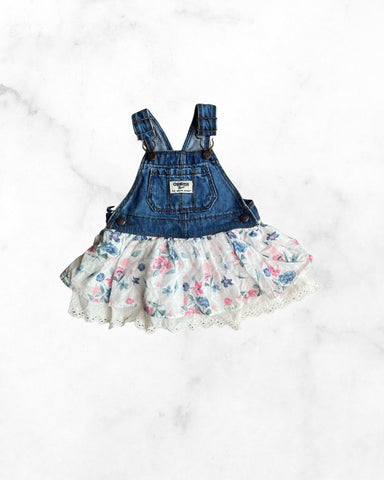 oshkosh ♡ 6-9 mo ♡ denim & floral jumper