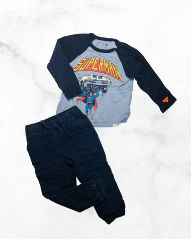 gap/childrens place ♡ 4t ♡ superman long sleeve set