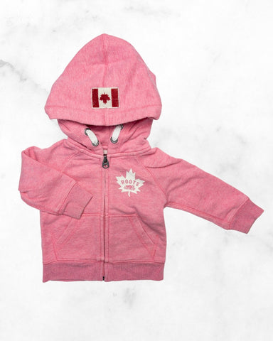 roots ♡ 3-6 mo ♡ pink full zip hoodie