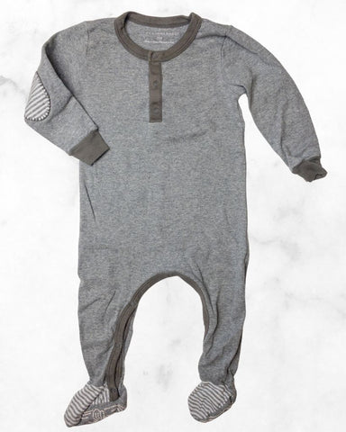 burt's bees ♡ 12 mo ♡ organic cotton long sleeve henley one piece