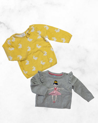 h&m/ gap ♡ 12-18 mo ♡ bunnies & ballerinas sweaters