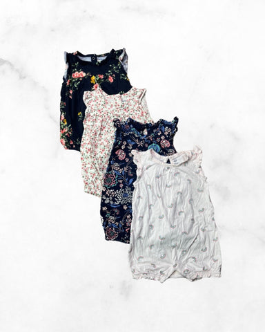 old navy/gap ♡ 3-6 mo ♡ 4-piece printed romper bundle