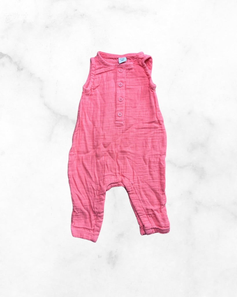 old navy ♡ 3-6 mo ♡ pink tank romper