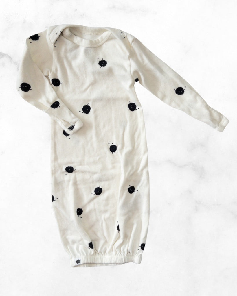 rise little earthling ♡ 3-6 mo ♡ happy little monster sleep gown