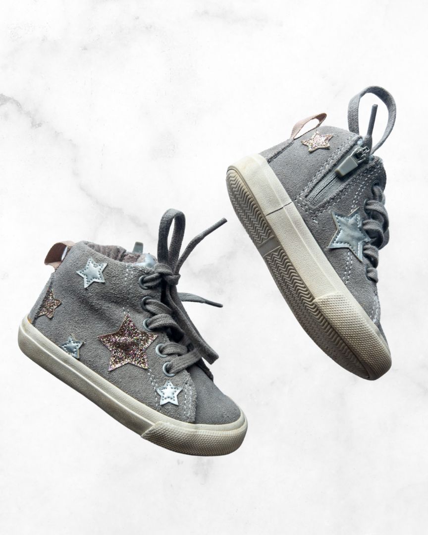 zara ♡ 9-12 mo ♡ high top side zip sneakers