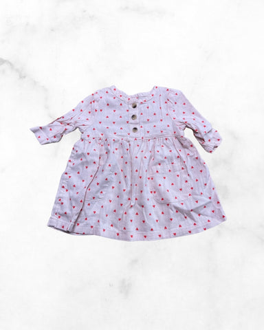 h&m ♡ 4-6 mo ♡ pink polkadot long sleeve dress