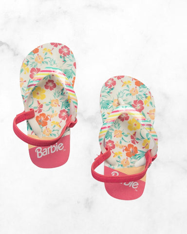 roxy ♡ 7 ♡ barbie floral flip flops