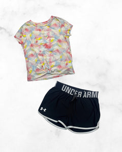 gap/underarmour ♡ 8 ♡ tie dye tee & play up short bundle