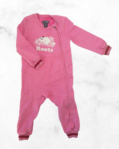 roots ♡ 18-24 mo ♡ red hat edition pink zipper romper