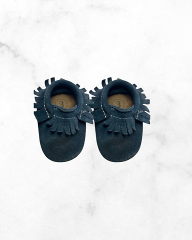 minimoc ♡ 3 ♡ blue suede moccasins