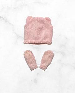 joe fresh ♡ 0-12 mo ♡ knit bear hat & mittens set