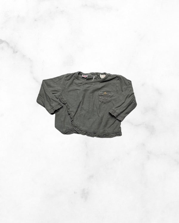 zara ♡ 9-12 mo ♡ lace detail pocket long sleeve