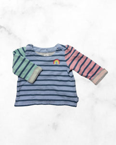 gap ♡ 6-12 mo ♡ striped rainbow terry colour block sweatshirt
