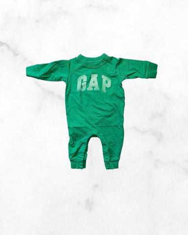 gap ♡ 3-6 mo ♡ cotton long sleeve logo romper