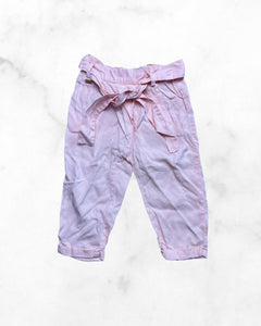 zara ♡ 12-18 mo ♡ pink lightweight belted pant