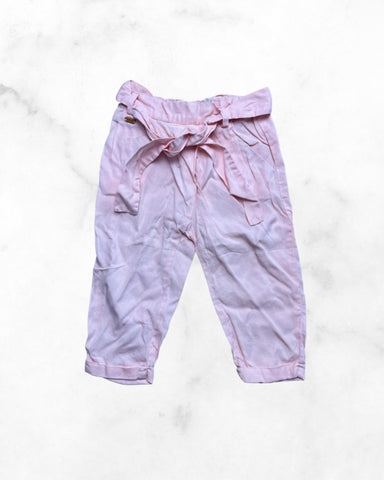 zara ♡ 12-18 mo ♡ pink lightweight belted pant