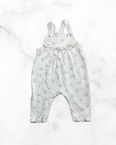 unknown ♡ 6-9 mo ♡ cotton bunny overalls