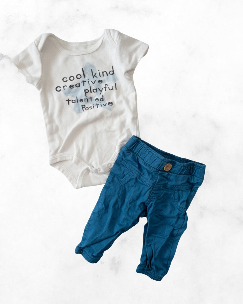 indigo ♡ 0-3 mo ♡ cool kind creative set