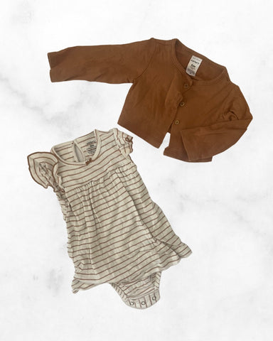 carters ♡ 9mo ♡ romper and cardigan bundle